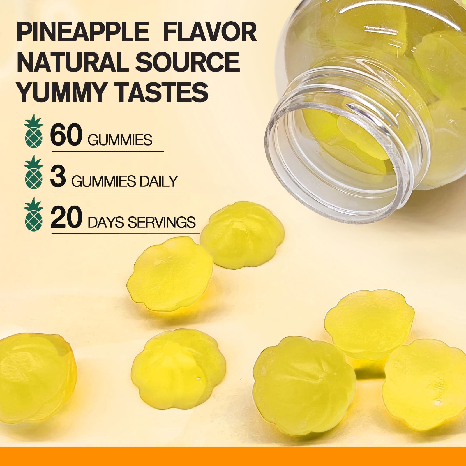 Totaria pineapple flavor gummy shot for on-the-go consumption