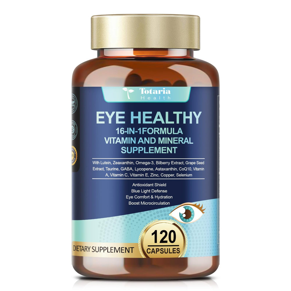 Totaria AREDS2 tear film balance graphic conveys hydration during dry-eye moments