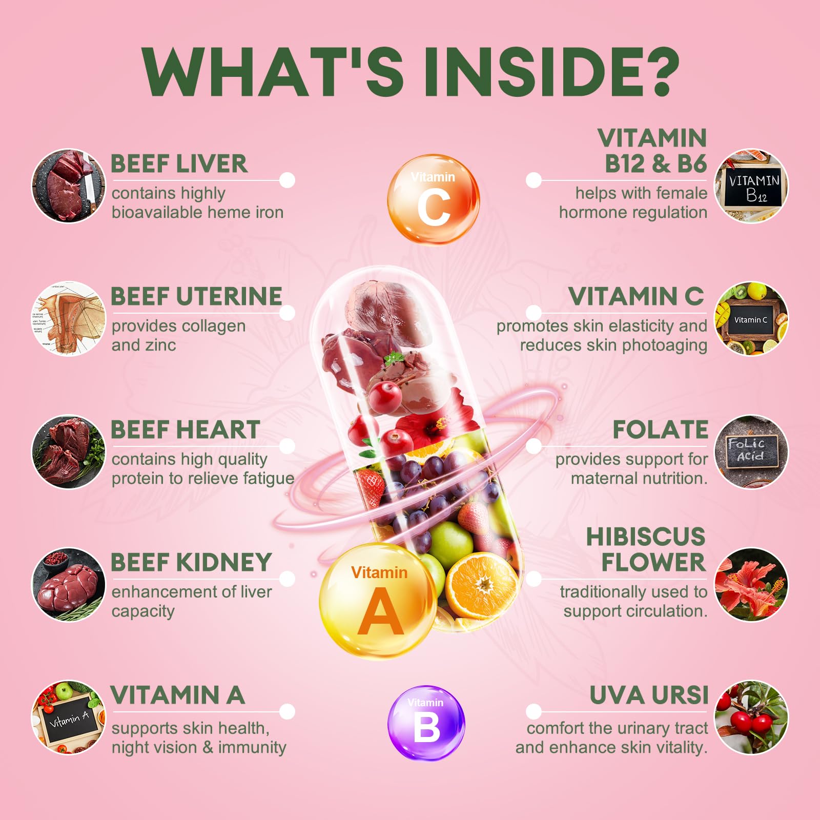 Totaria Beef Organs Women Heart Bottle: vitality with premium organ blend