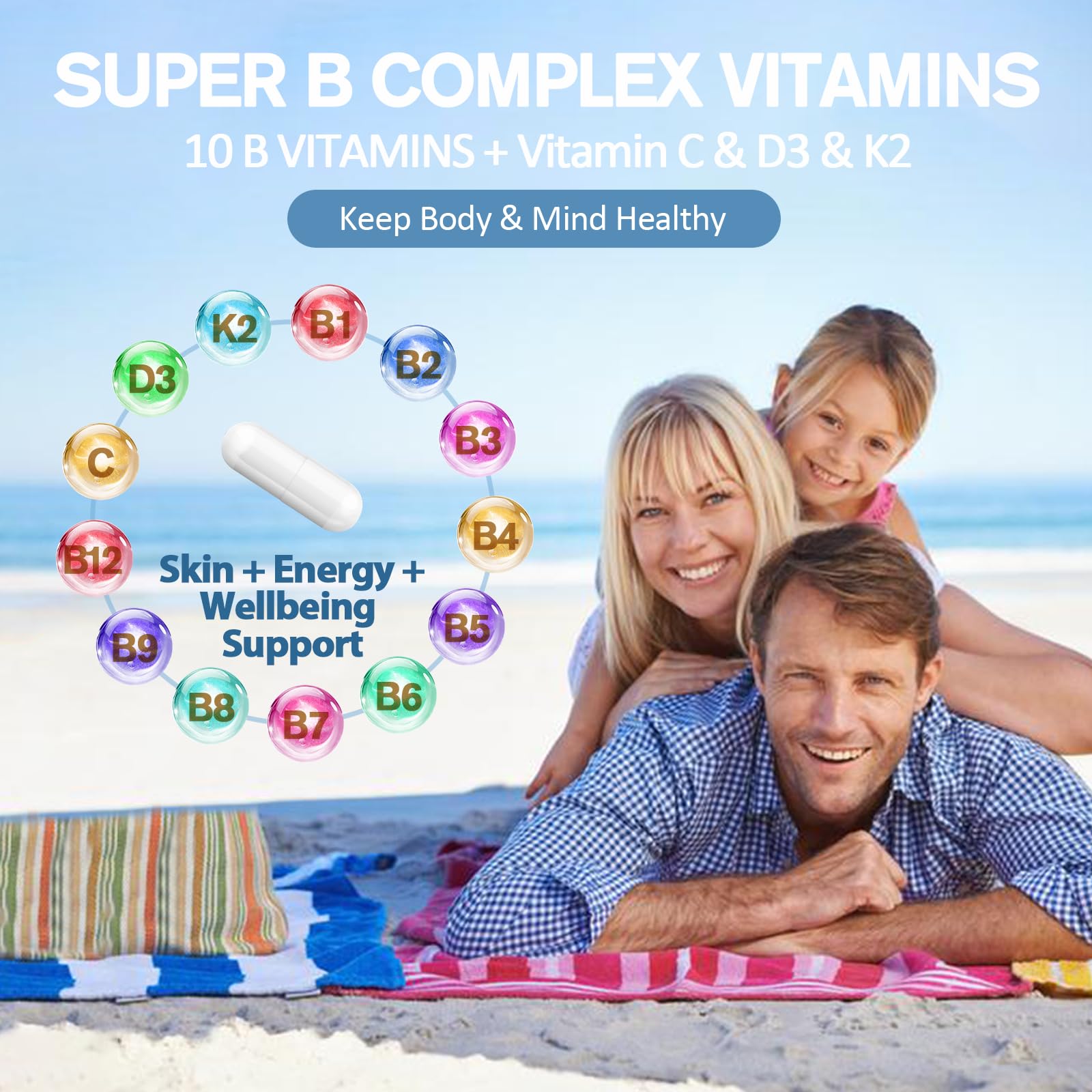 Totaria daily-use B complex pack for focus and mood