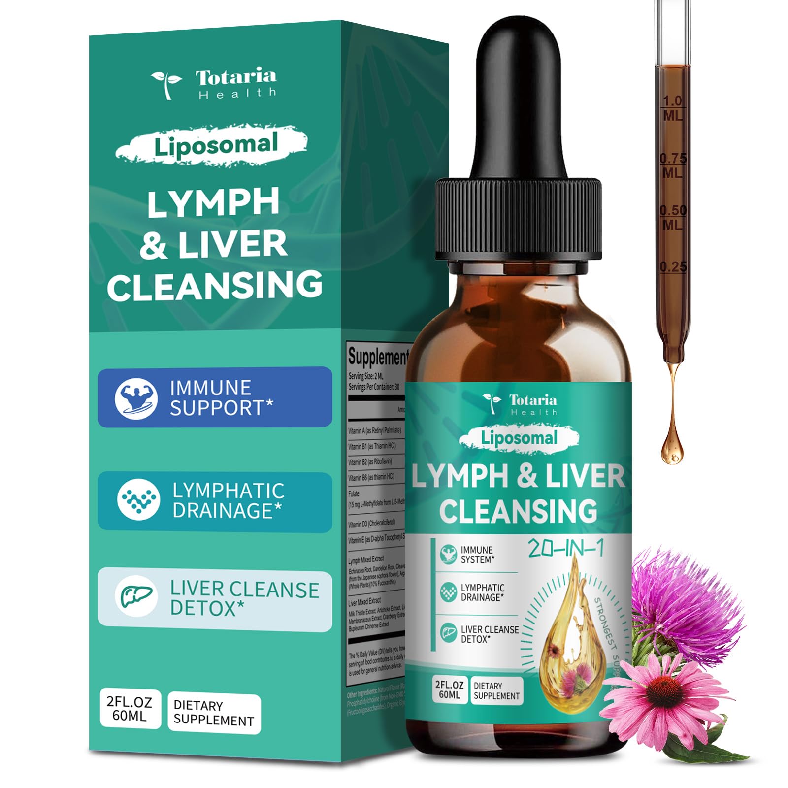 Totaria lymph-liver synergy visuals suggest combined support for metabolism and cleansing