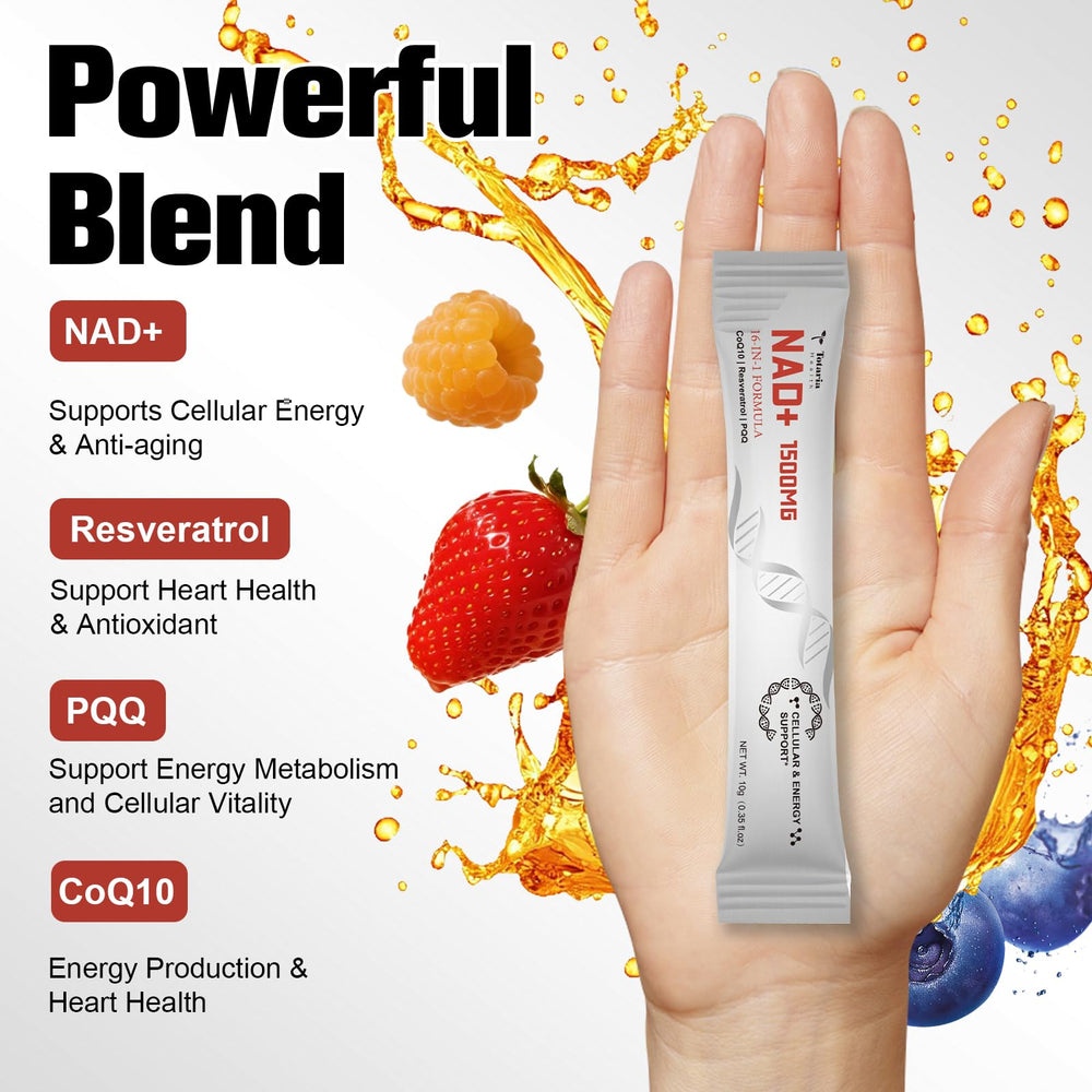 Totaria NAD+ liquid with premium extracts for enhanced bioavailability.