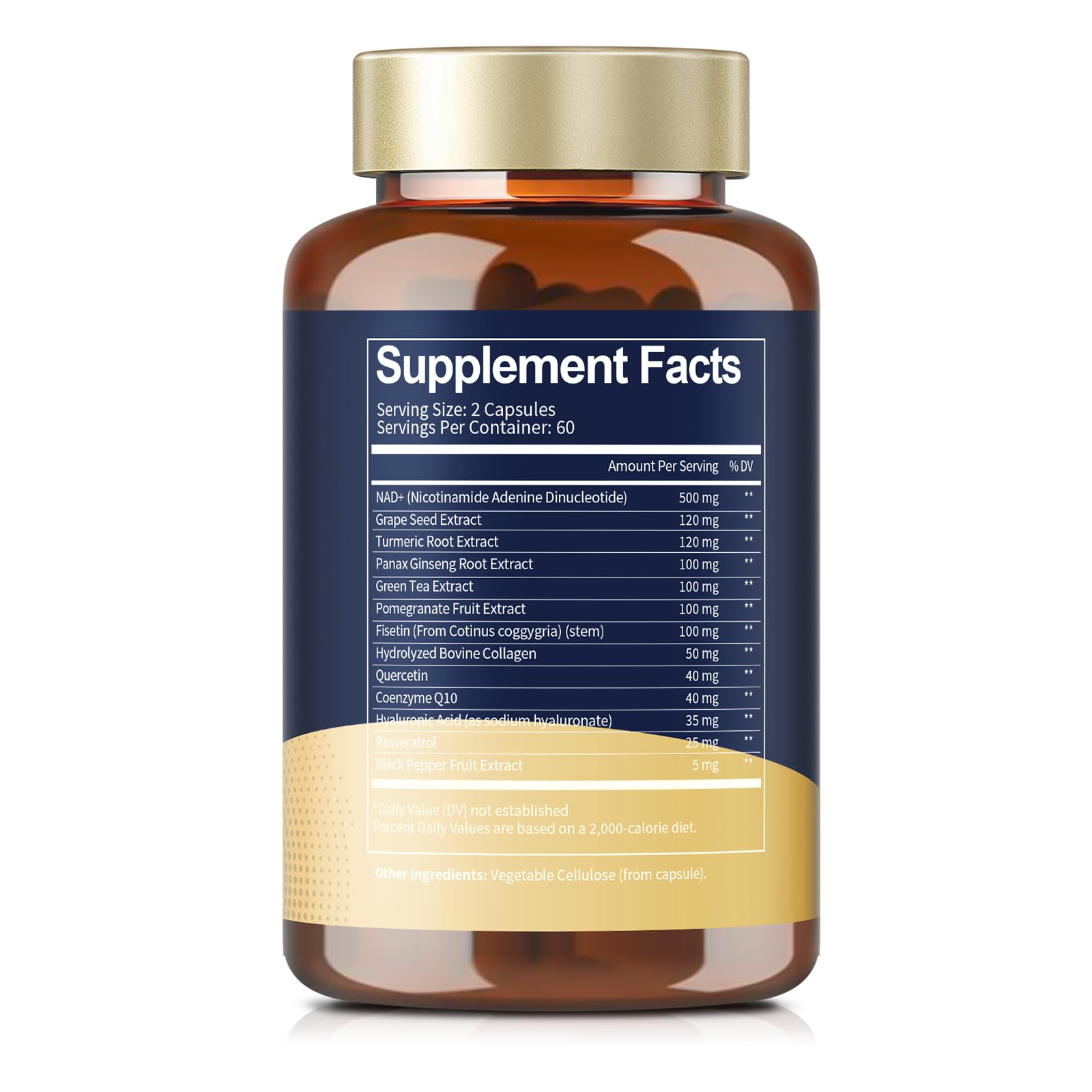 Totaria NAD supplement packaging back showing usage instructions.
