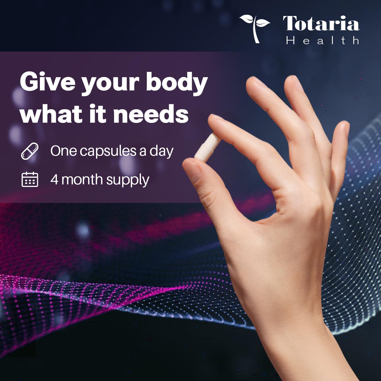 Totaria 2-pack packaging display for value and routine convenience.