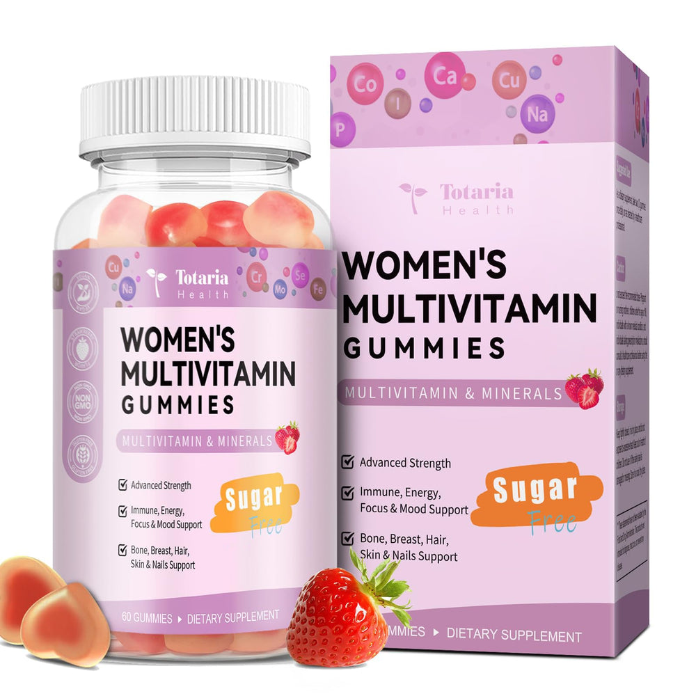 Totaria sugarfree multivitamin gummies for women packaging showing label and daily wellness focus.