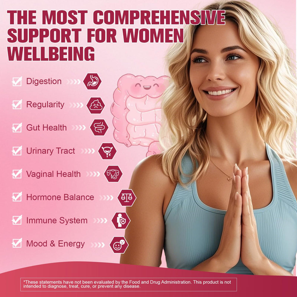 Totaria Probiotics for Women bottle back shows ingredient highlights for balance