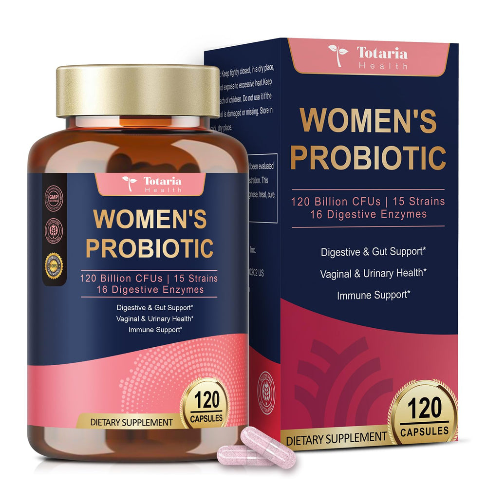 Totaria Probiotics for Women bottle front with label suggesting daily gut support