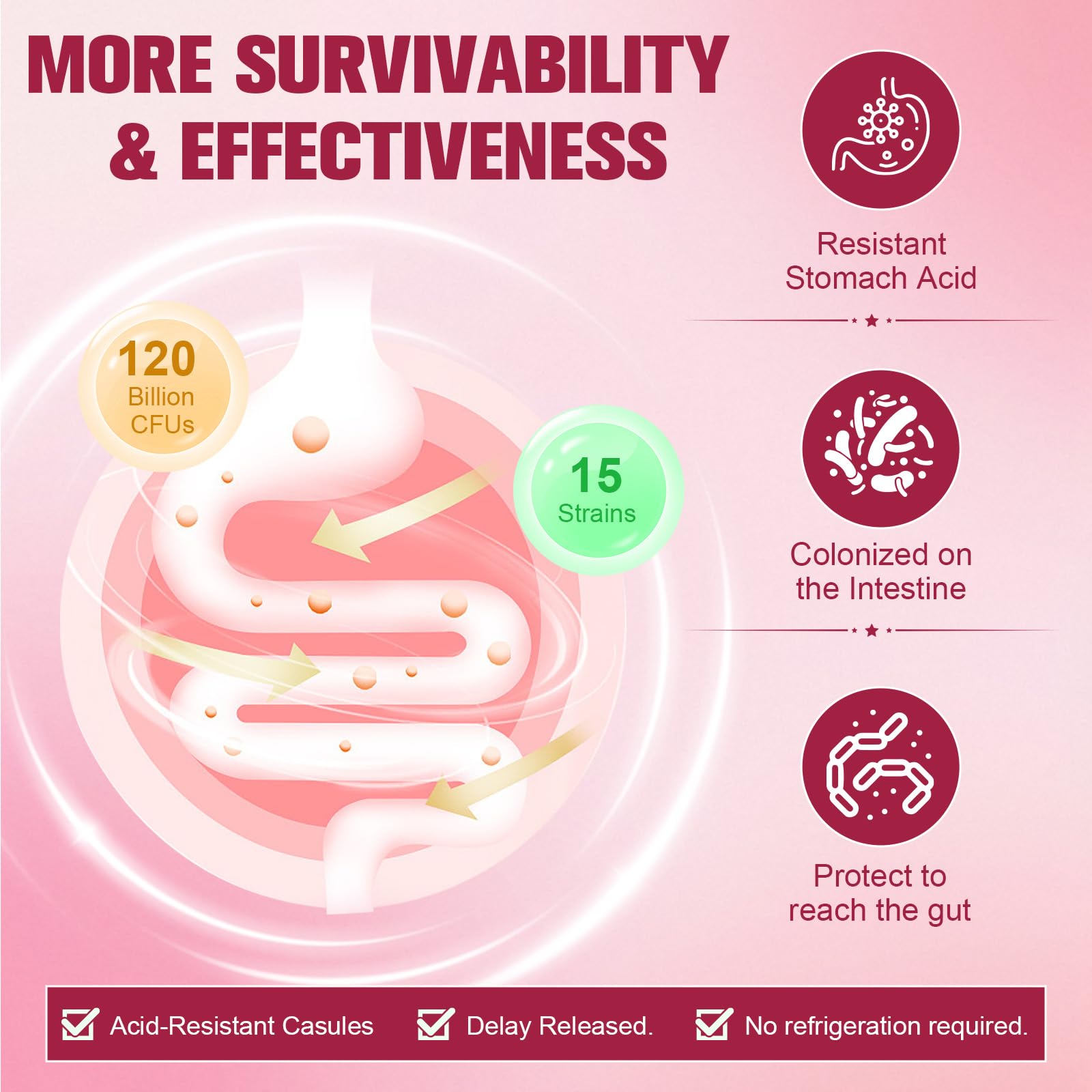 Totaria Probiotics for Women moisture-proof bottle to emphasize stability