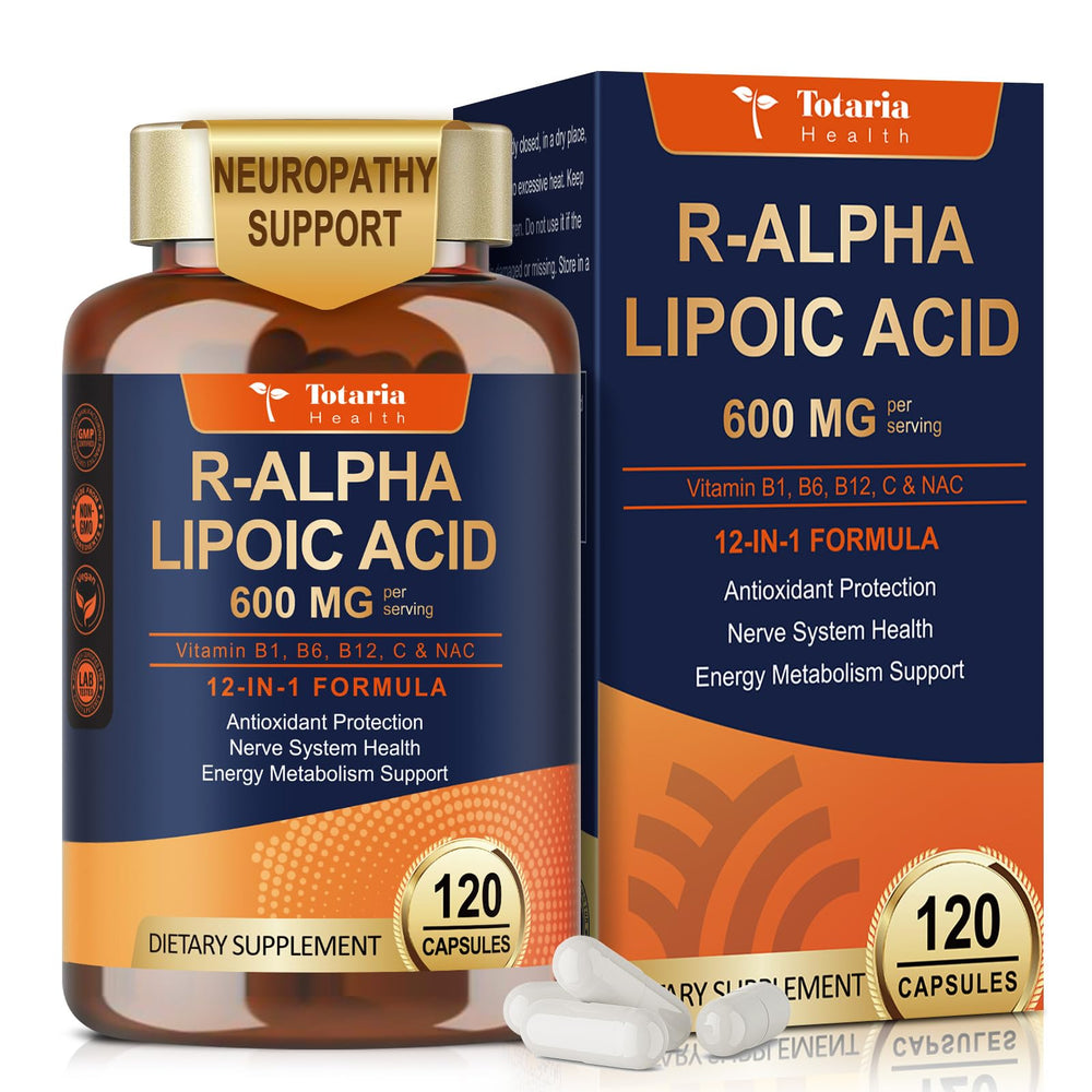 Totaria R-ALA bottle showing nerve-supporting capsules.