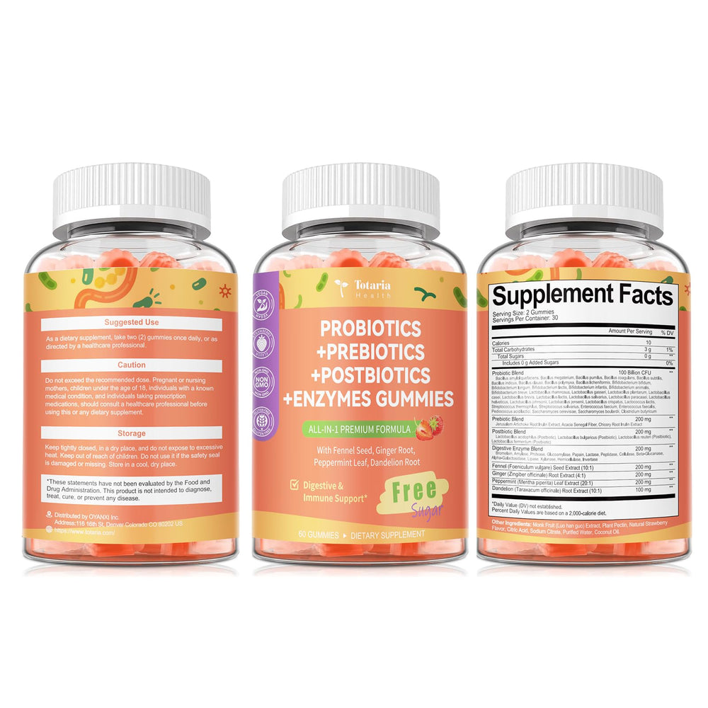 Totaria vegan and gluten-free gummy bottle