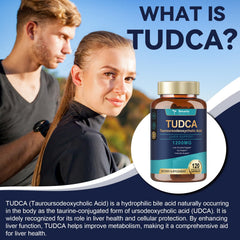 Totaria TUDCA label detail indicating vegan formula and purity.