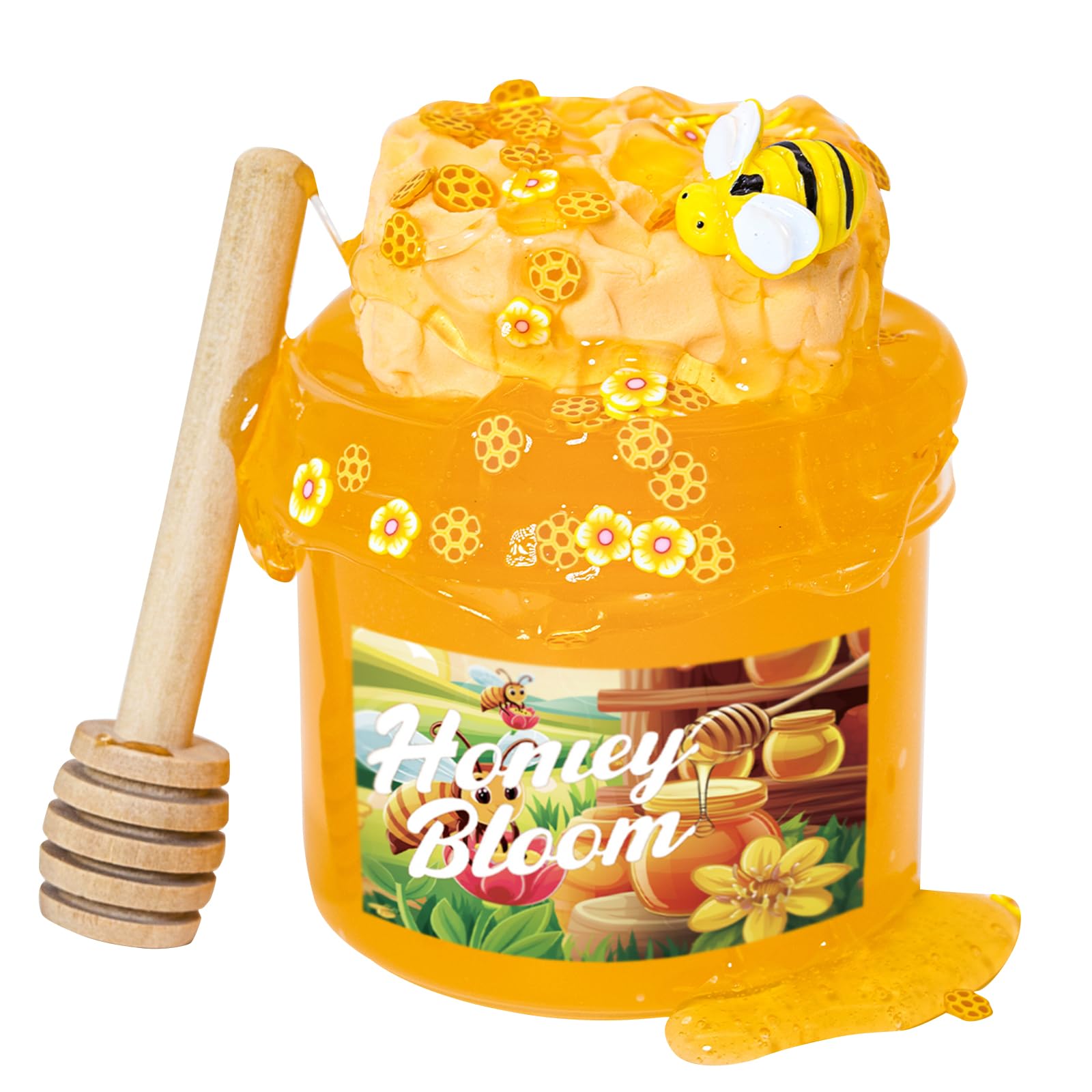 Tototang DIY clay honey slime base shows jelly texture for soothing ASMR play