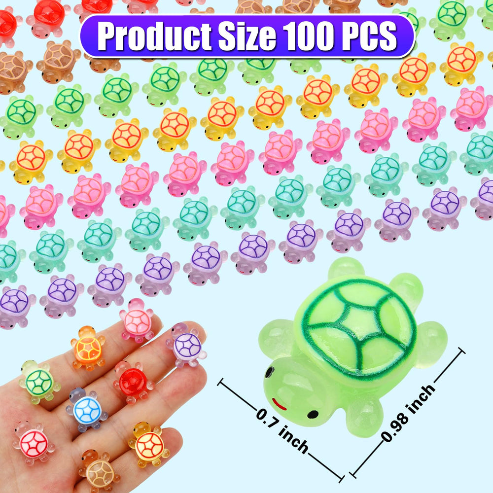 Touch Top luminous mini resin turtles illuminate party decorations and cake toppers