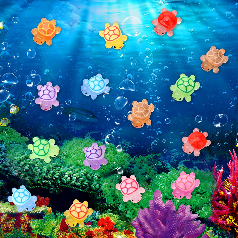 Touch Top luminous mini resin turtles suit micro landscaping and home decor projects