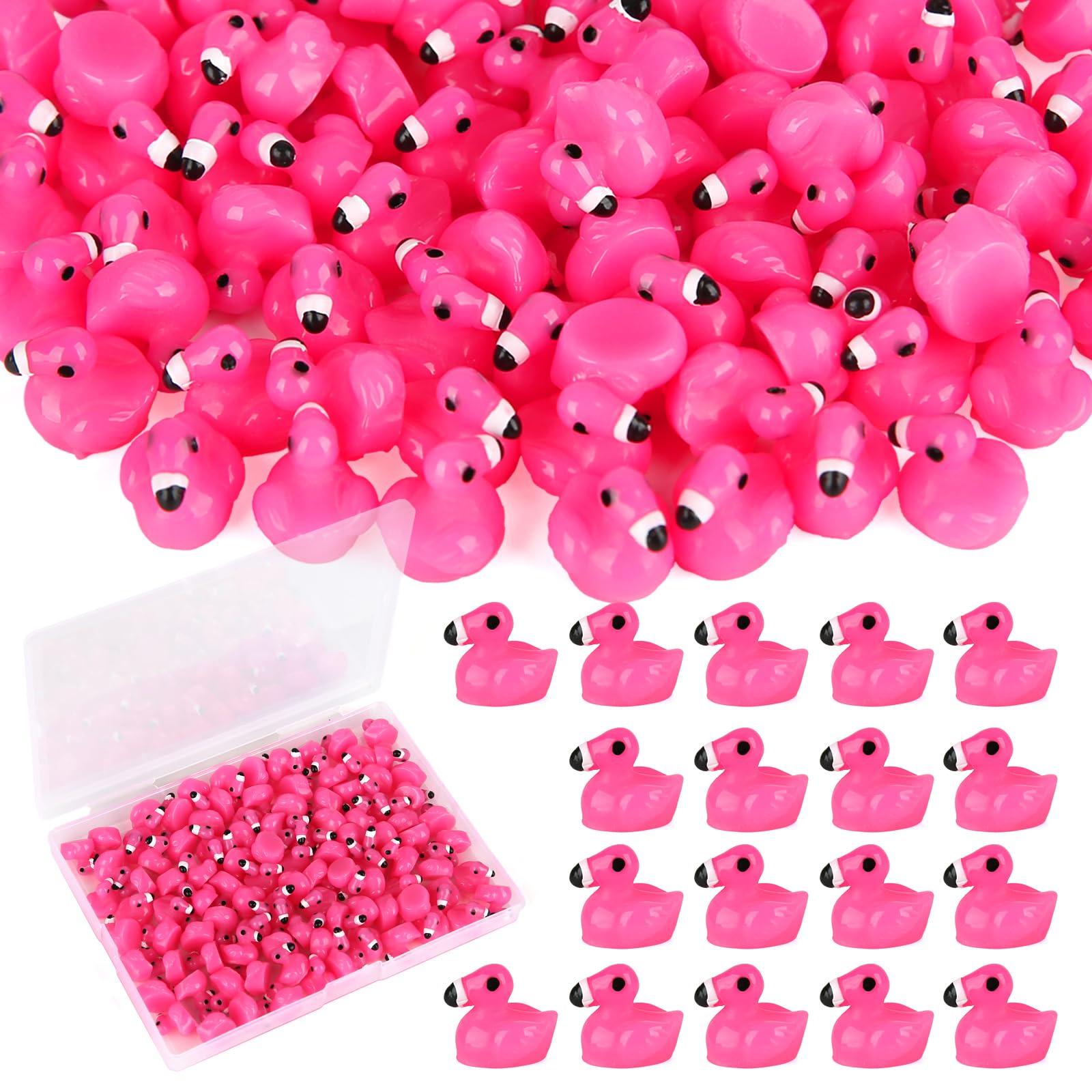 Touch Top mini flamingo resin duck for garden decor and DIY crafts