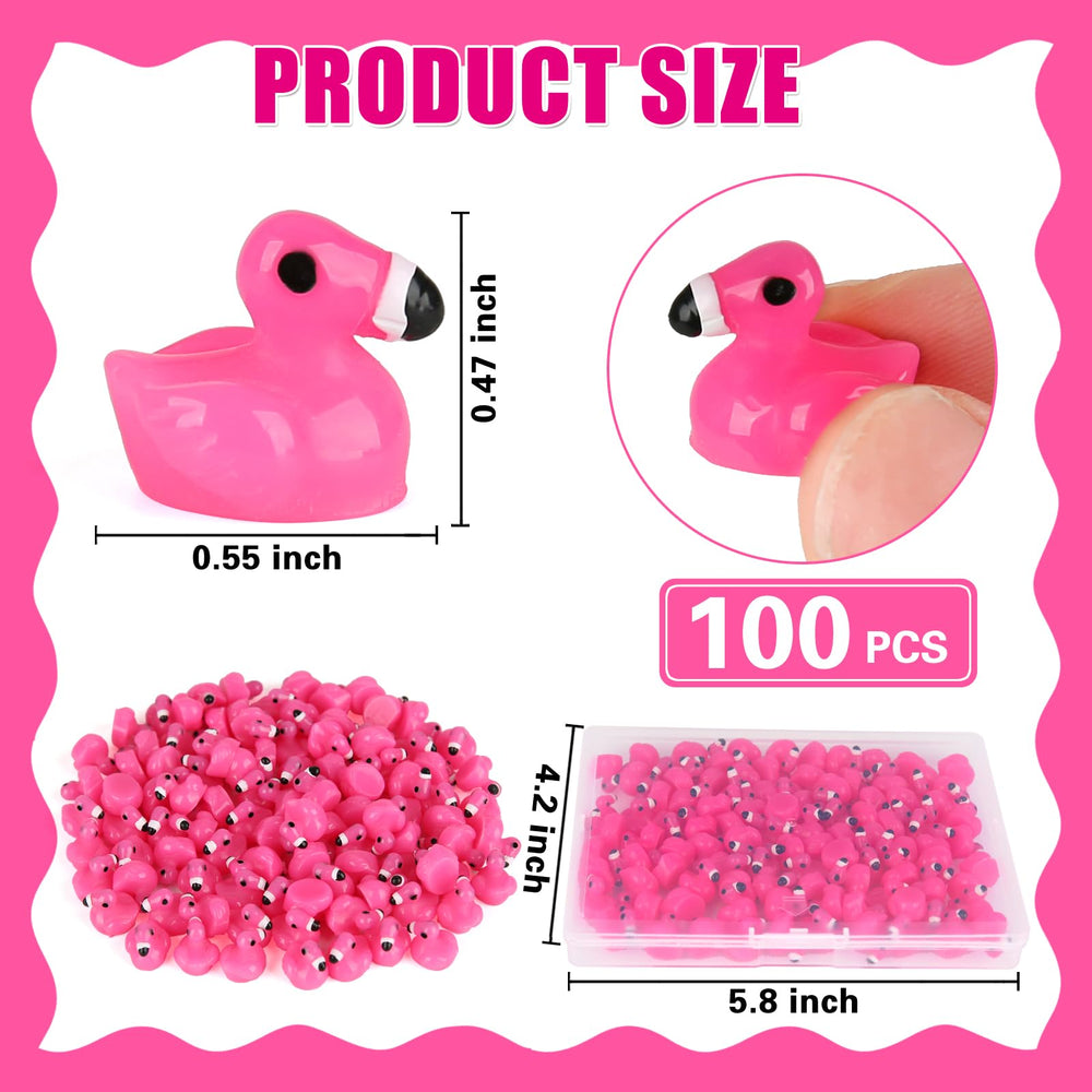 Touch Top pink flamingo resin duck shines in dollhouses and micro landscapes