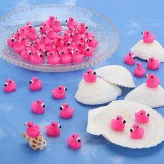 Touch Top mini flamingo resin duck ideal for cake toppers and crafts
