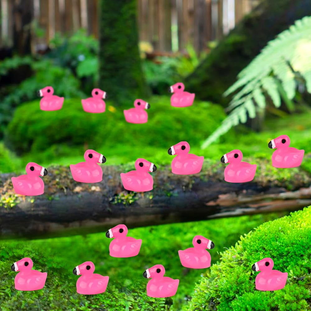 Touch Top pink flamingo resin ducks are waterproof for outdoor displays