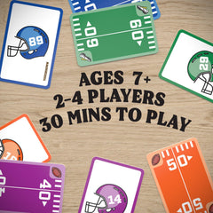 TOUCHDOWN The Card Game four colored team cards invite fast strategy and friendly competition