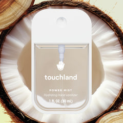 Touchland Beach Coco Trio label detail showing coconut water and grapefruit notes