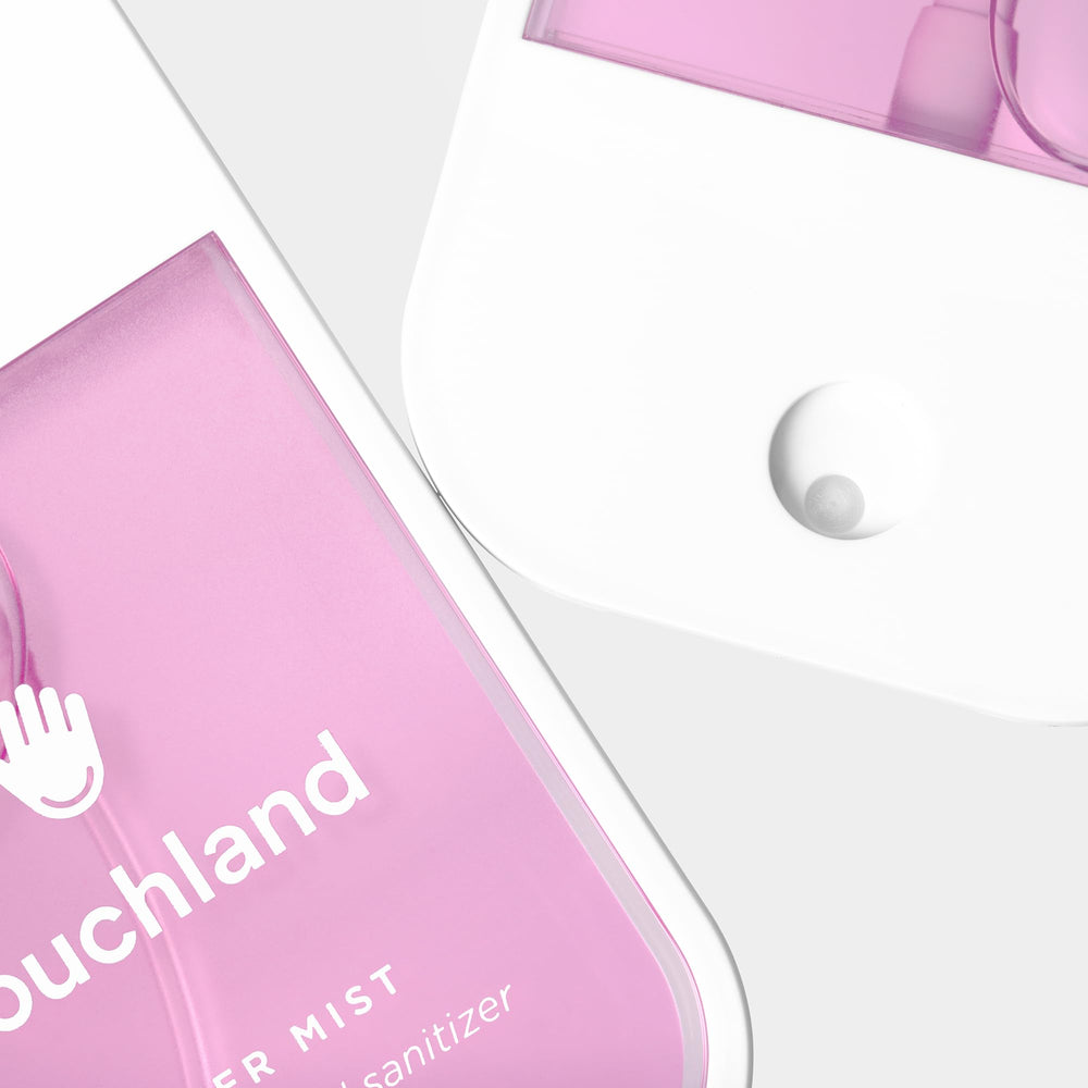 Touchland Berry Bliss travel-size spray bottle for daily use.
