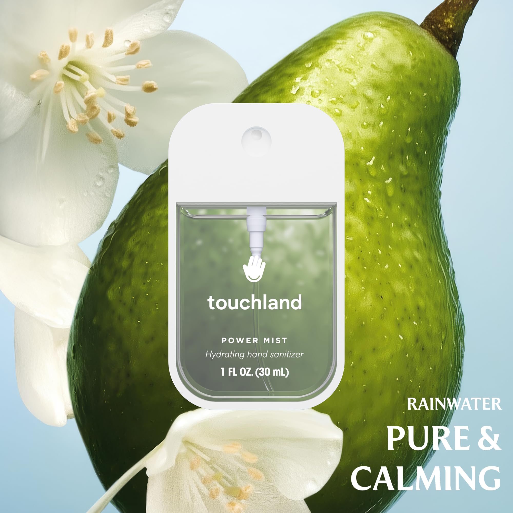 Touchland Blossom Rainwater spray bottle provides a fresh, clean aroma.