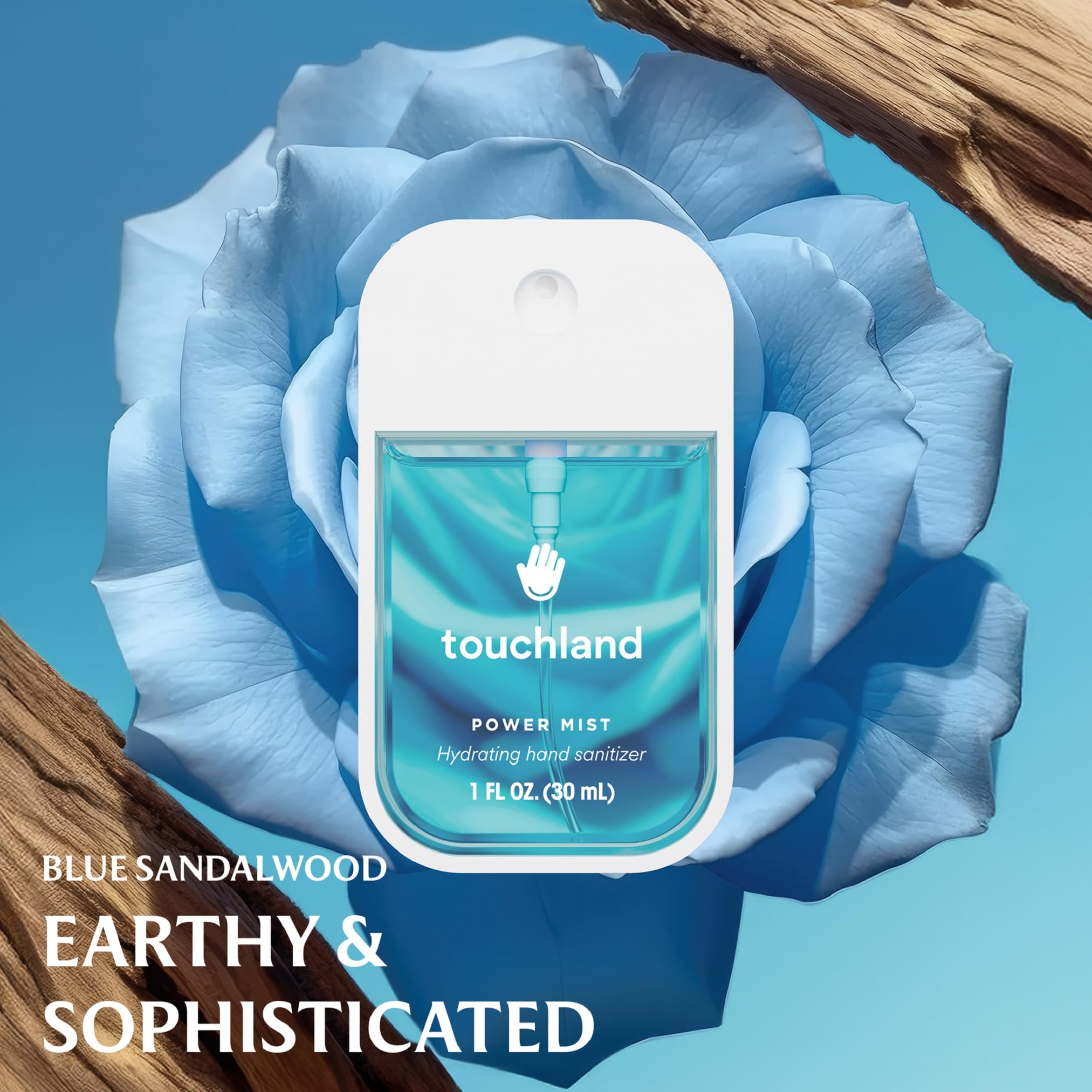 Touchland Dream Five Set Blue Sandalwood mist bottle with calming scent