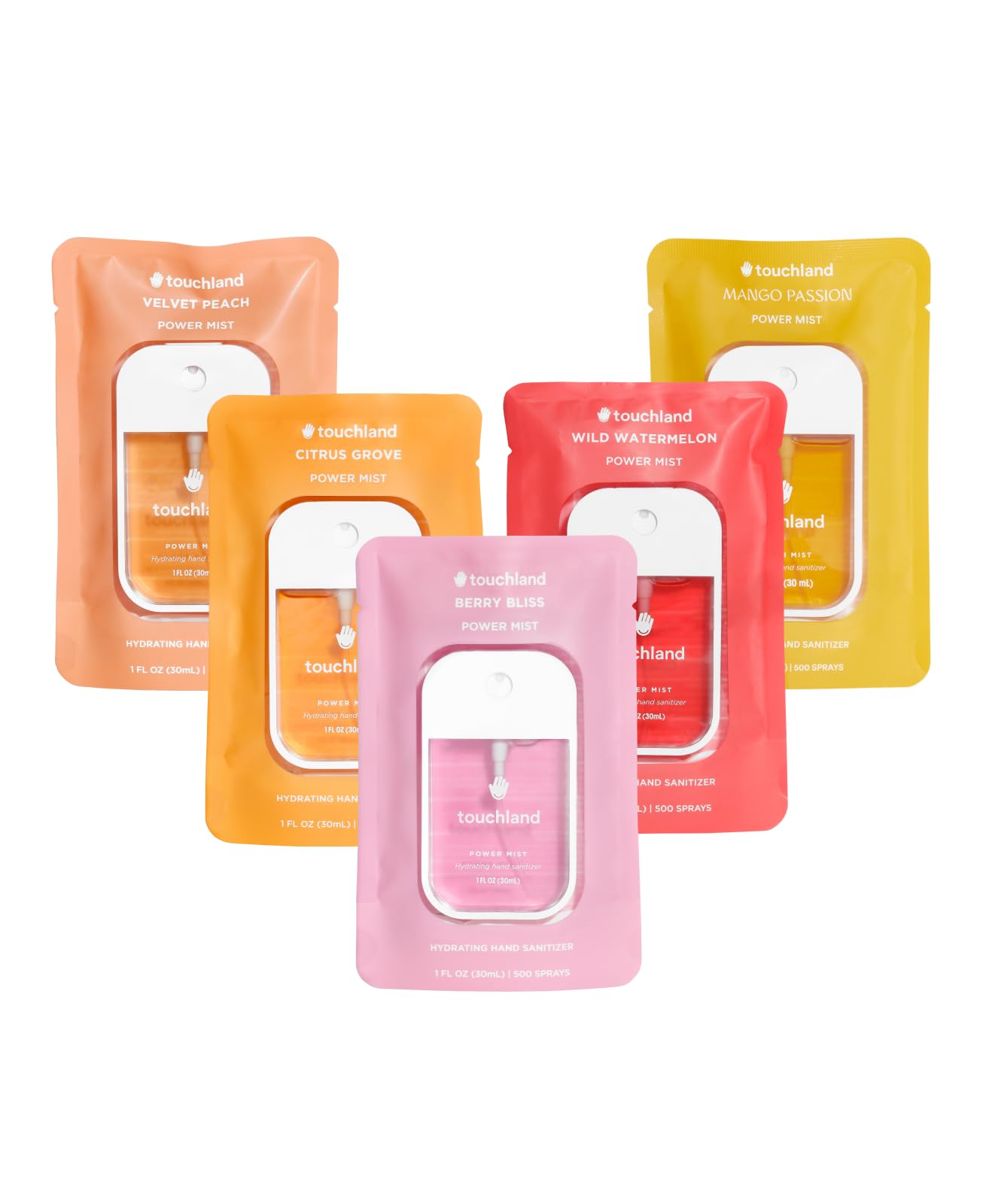 Touchland Hydrating Hand Sanitizer Spray Citrus Grove bottle for on-the-go sanitizing and hydration
