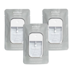 Touchland unscented trio front view sanitizer bottle for on-the-go hydration