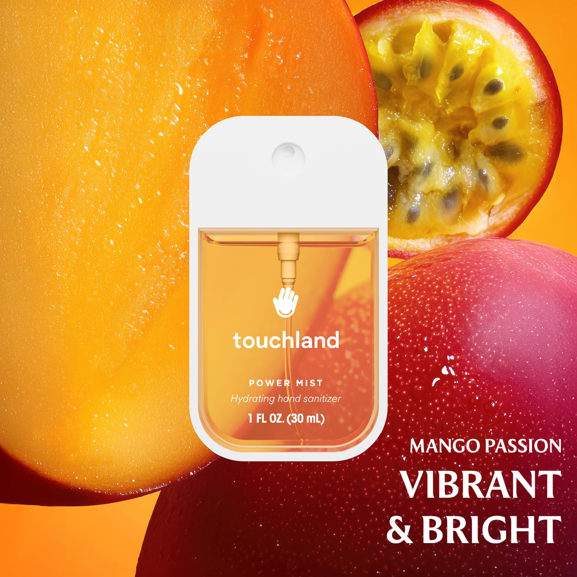 Touchland Velvet Peach bottle provides uplifting aroma and skin hydration