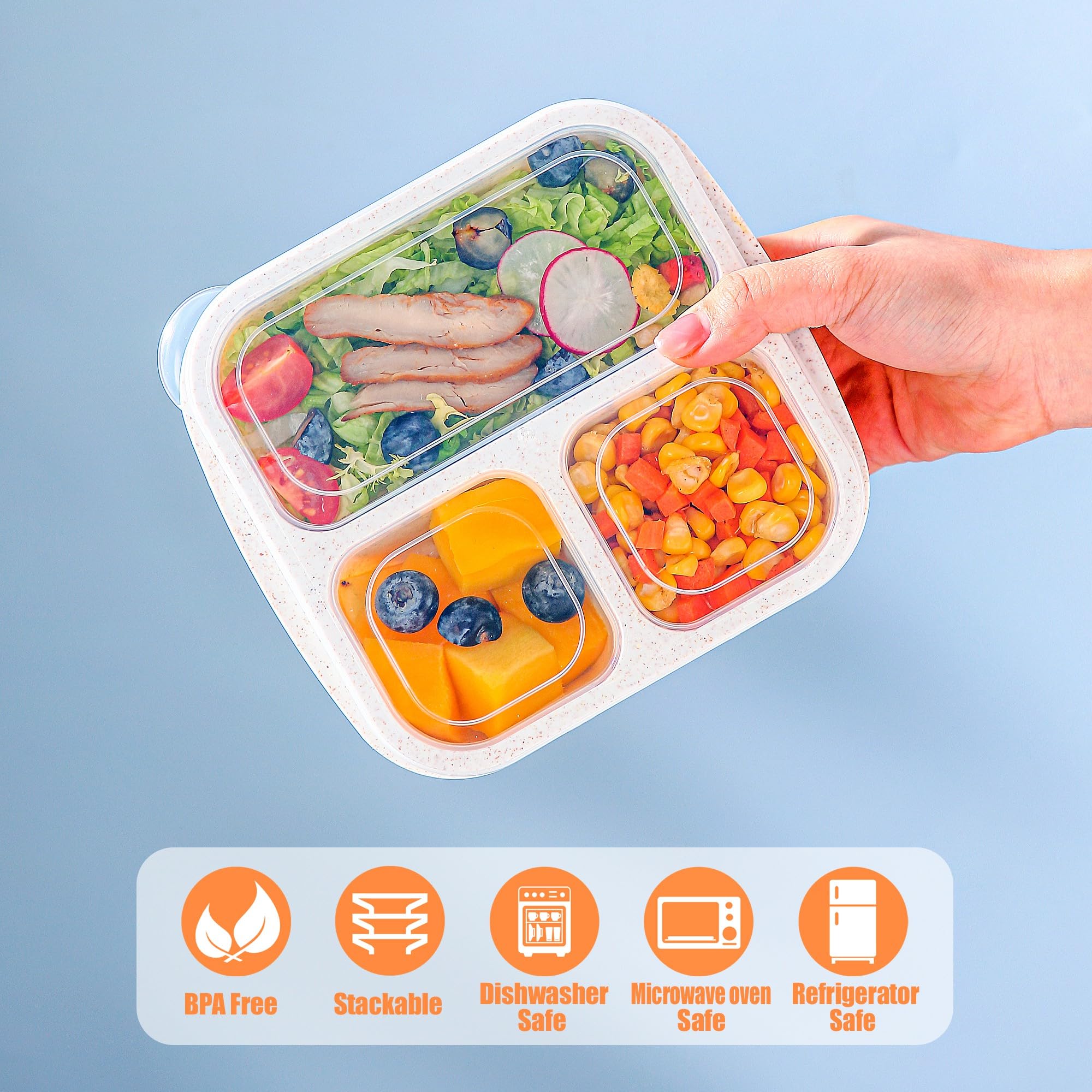 TOUWMX bento box lids showing secure, leakproof design for transport.