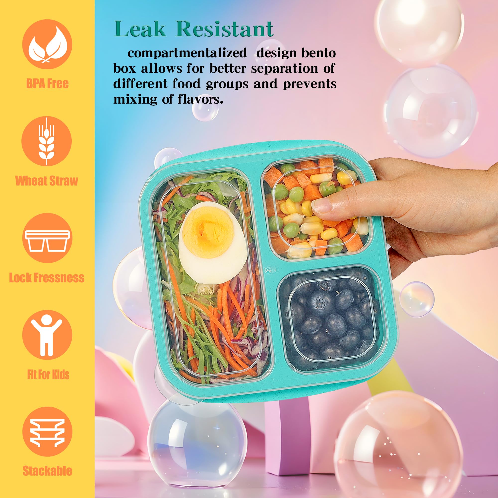 TOUWMX Bento Box beige; versatile color option to organize daily meals.