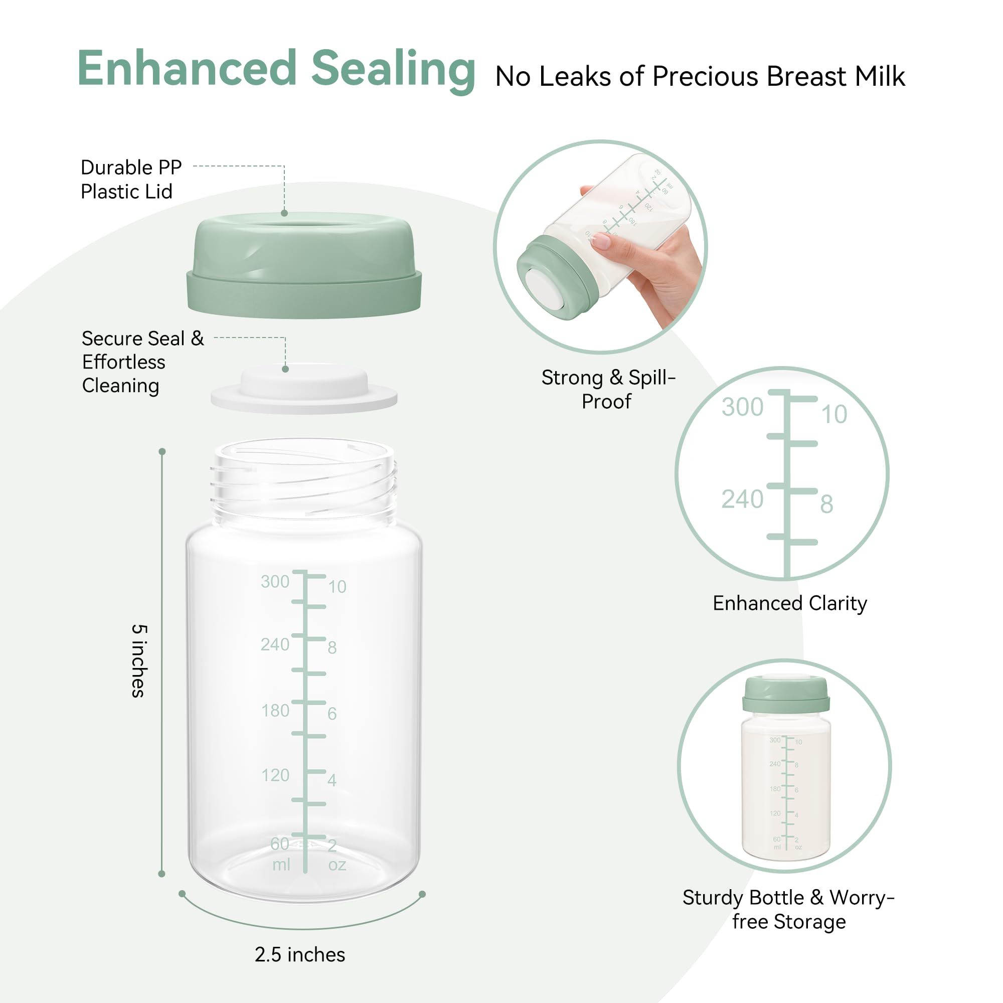 TOVVILD leak-proof lid with silicone seal prevents spills during transport.