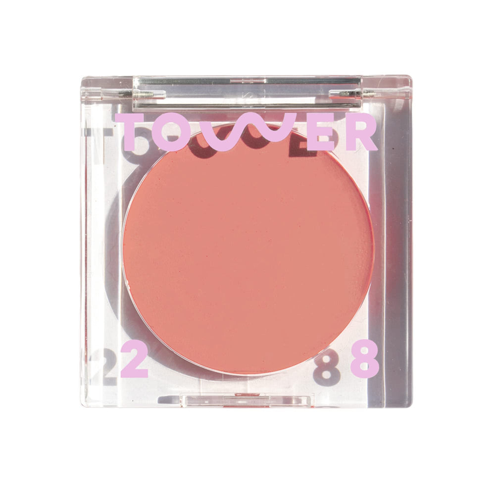 Tower 28 BeachPlease cream blush lip tint rosy nude swatch for natural glow.