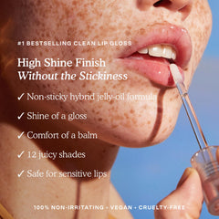 Applying ShineOn Lip Jelly for a smooth, glossy lip look