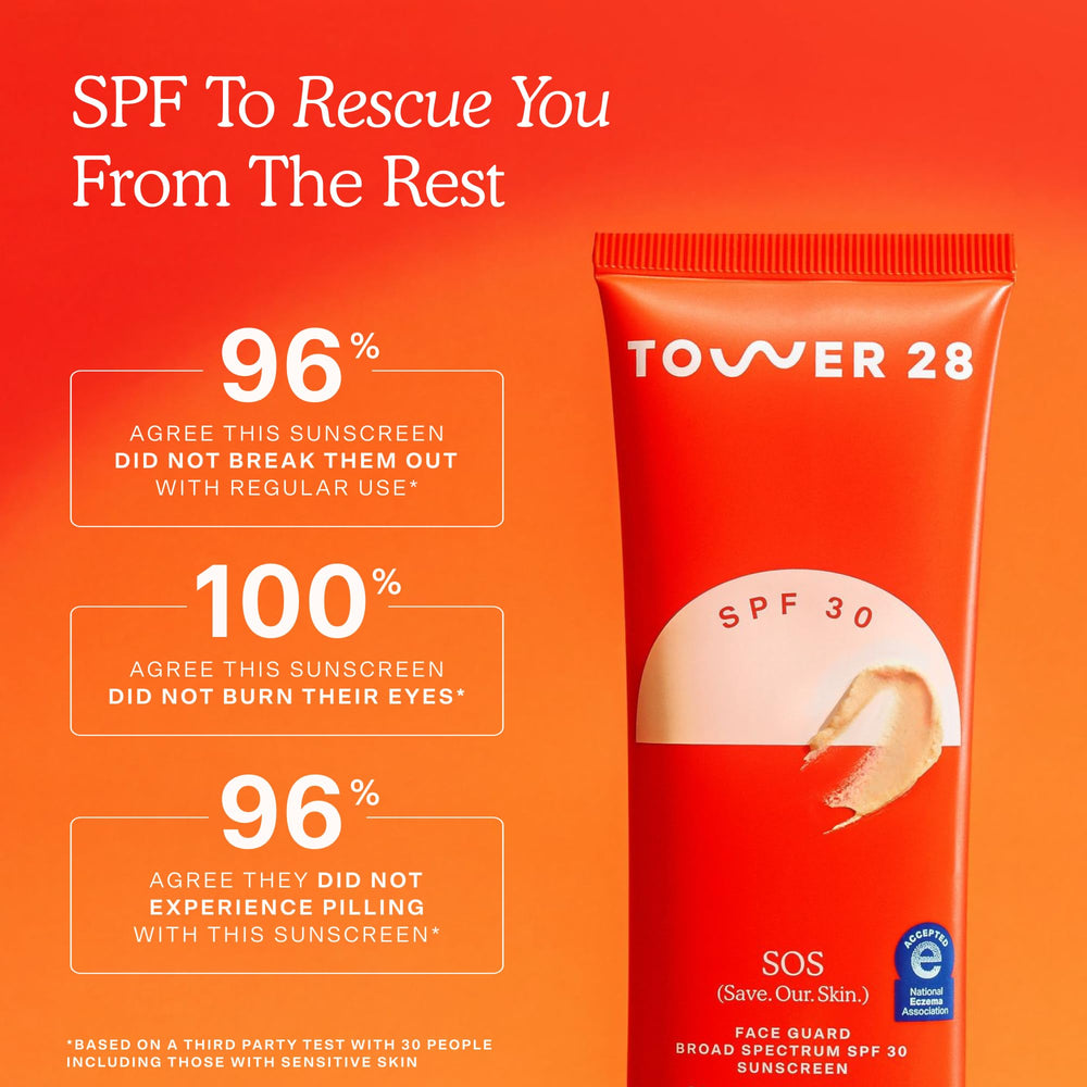 Ceramide blend in Tower 28 SOS FaceGuard supports moisture