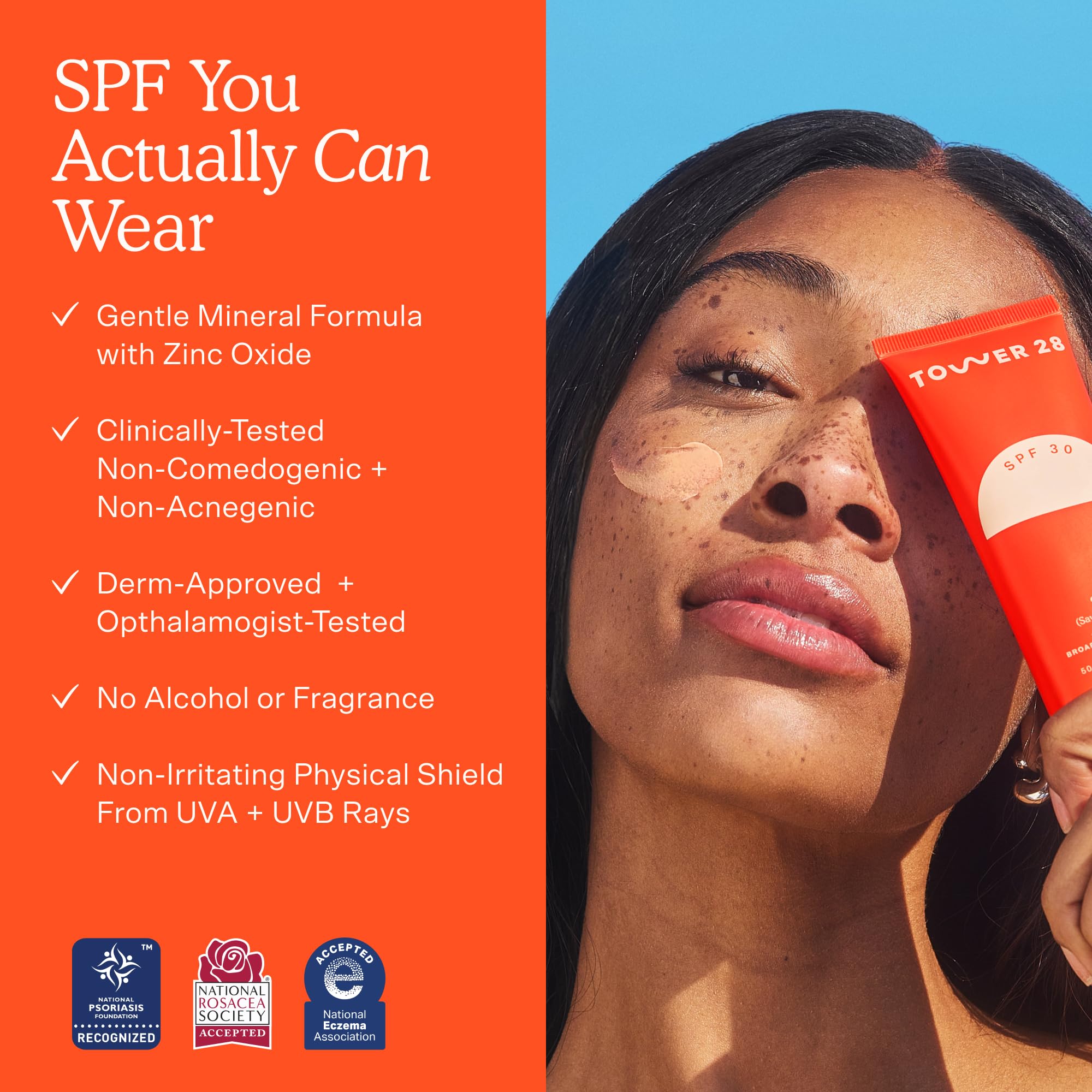Tower 28 SOS FaceGuard during workouts to prevent eye irritation