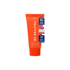 Tower 28 SOS Recovery Face Cream bottle close-up showing a soothing moisturizer