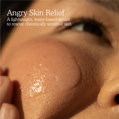 Tower 28 SOS Rescue Face Serum texture close-up, lightweight hydration.