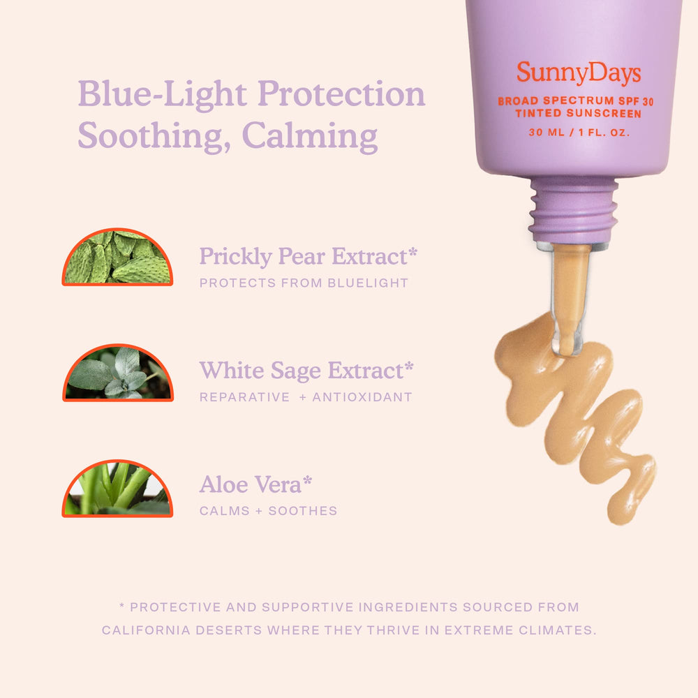 Tower 28 SunnyDays aloe and prickly pear infusion promotes skin comfort.