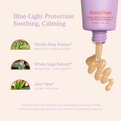 Tower 28 SunnyDays aloe and prickly pear infusion promotes skin comfort.