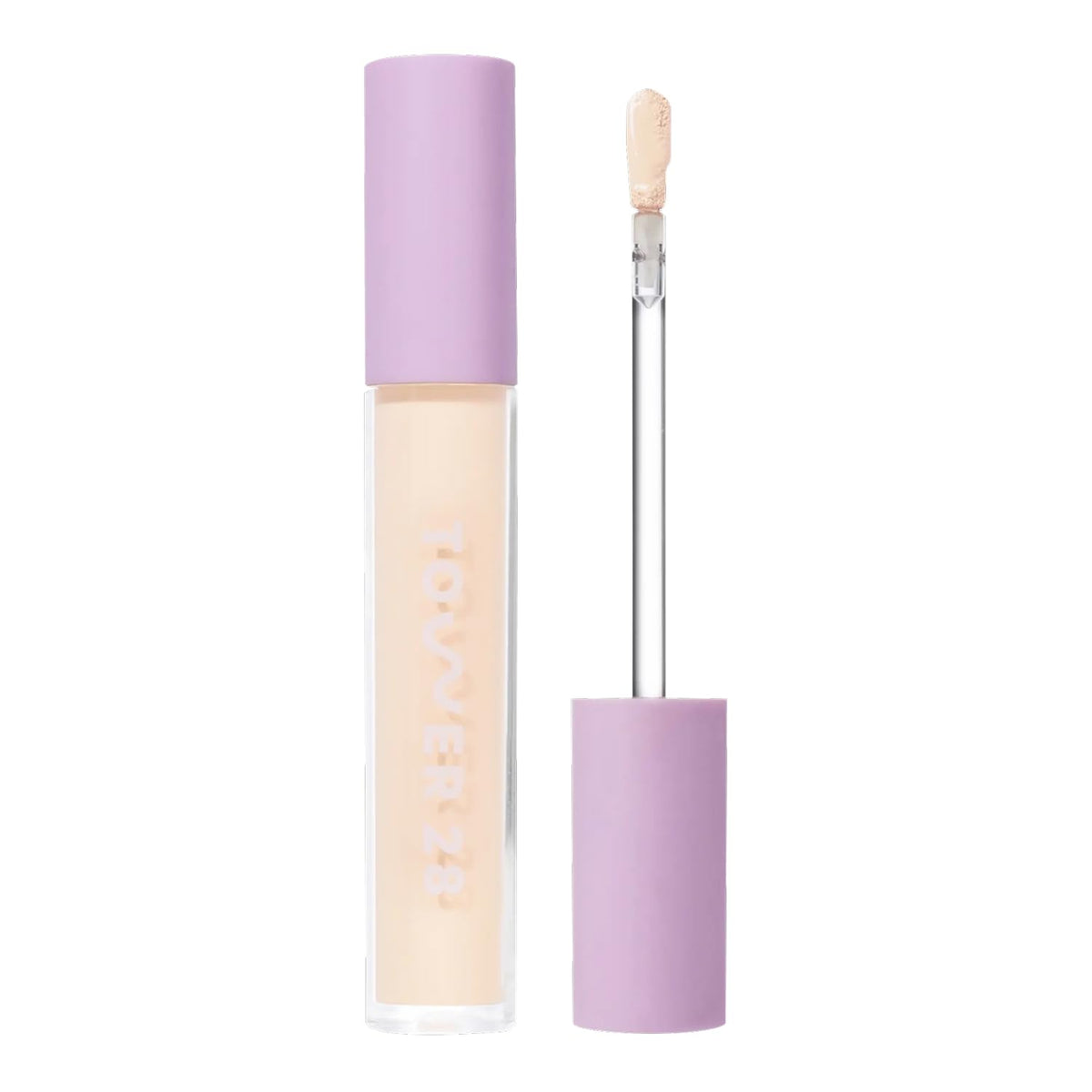 Tower 28 Swipe Serum Concealer packaging close-up showing clean design and shade 1.0 BH.