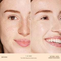 Tower 28 Swipe Serum Concealer texture swatch showing creamy, blendable coverage.