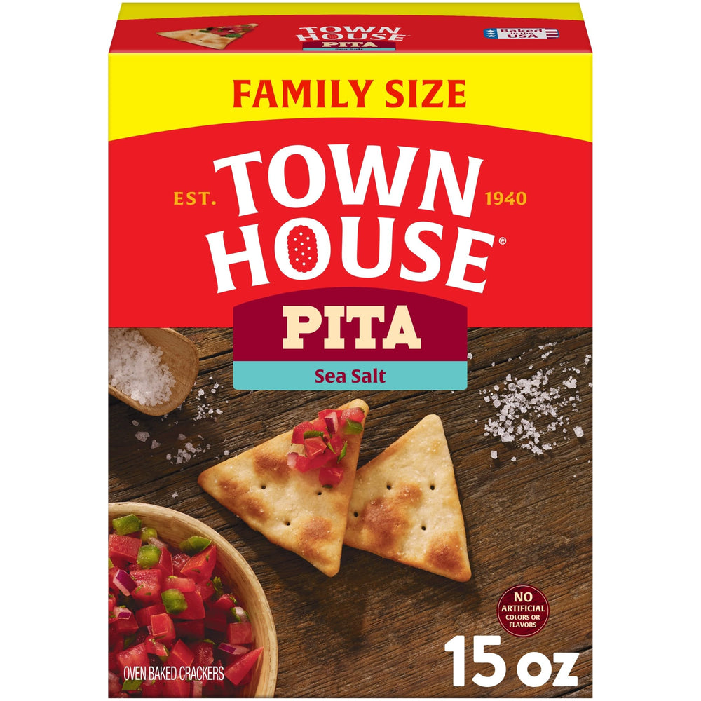 Town House Pita Sea Salt crackers oven-baked texture for dipping