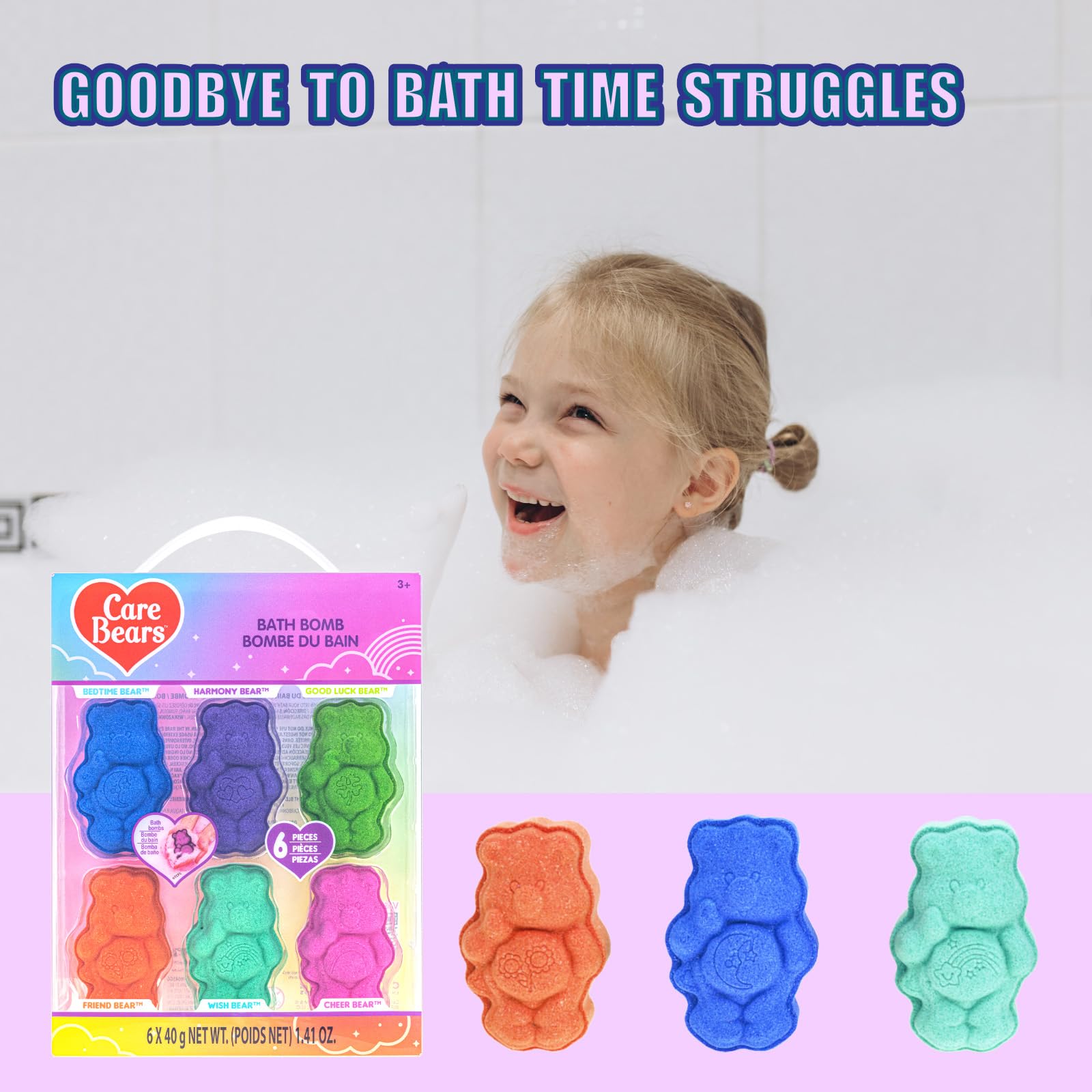 Townley Girl bath bombs turning bath into a bubbly spa-like experience.