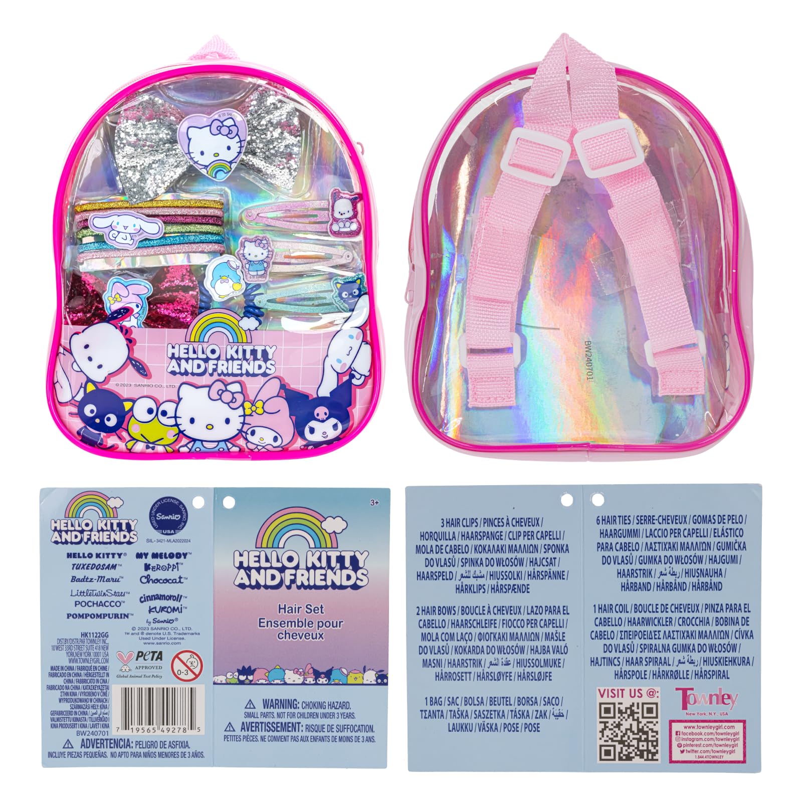 Townley Girl gift bag set packaging doubles as a carry bag.