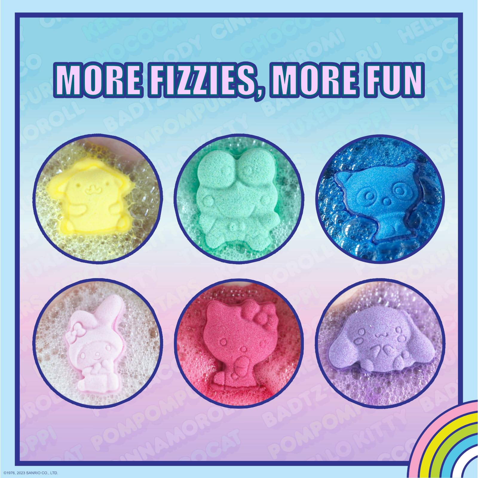 Townley Girl Cinnamoroll bath bomb using Cinnamoroll mold for bubbly fun