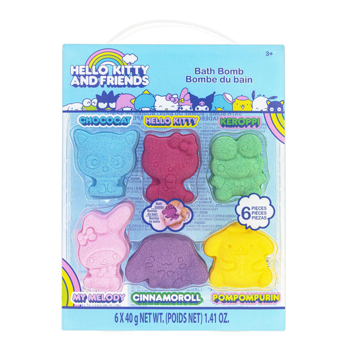 Townley Girl Hello Kitty bath bomb with Hello Kitty mold for playful bathtime bubbles