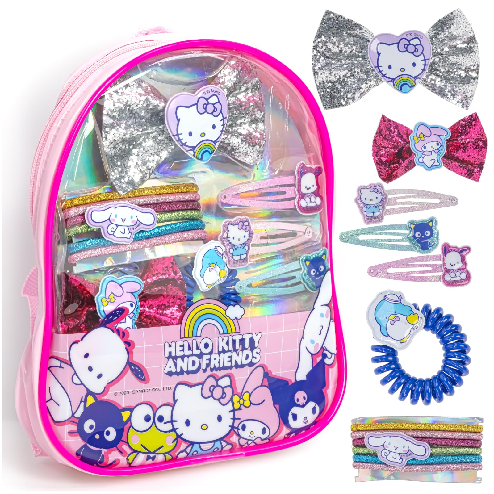 Townley Girl Hello Kitty gift bag set with accessories for party-ready hairstyles.