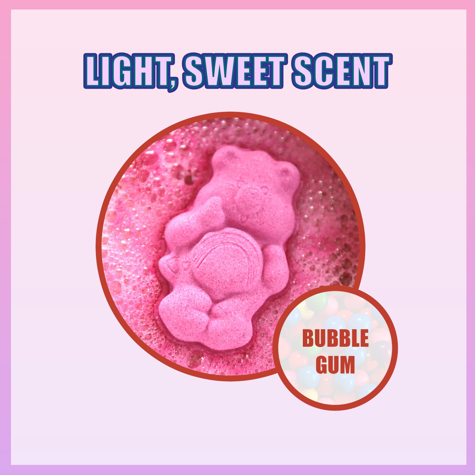 Townley Girl Wish Bear bath bomb in vibrant colors for magic.